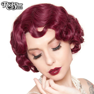 RockStar Wigs®- 1920's Flapper Finger Waves - Burgundy - 00839
