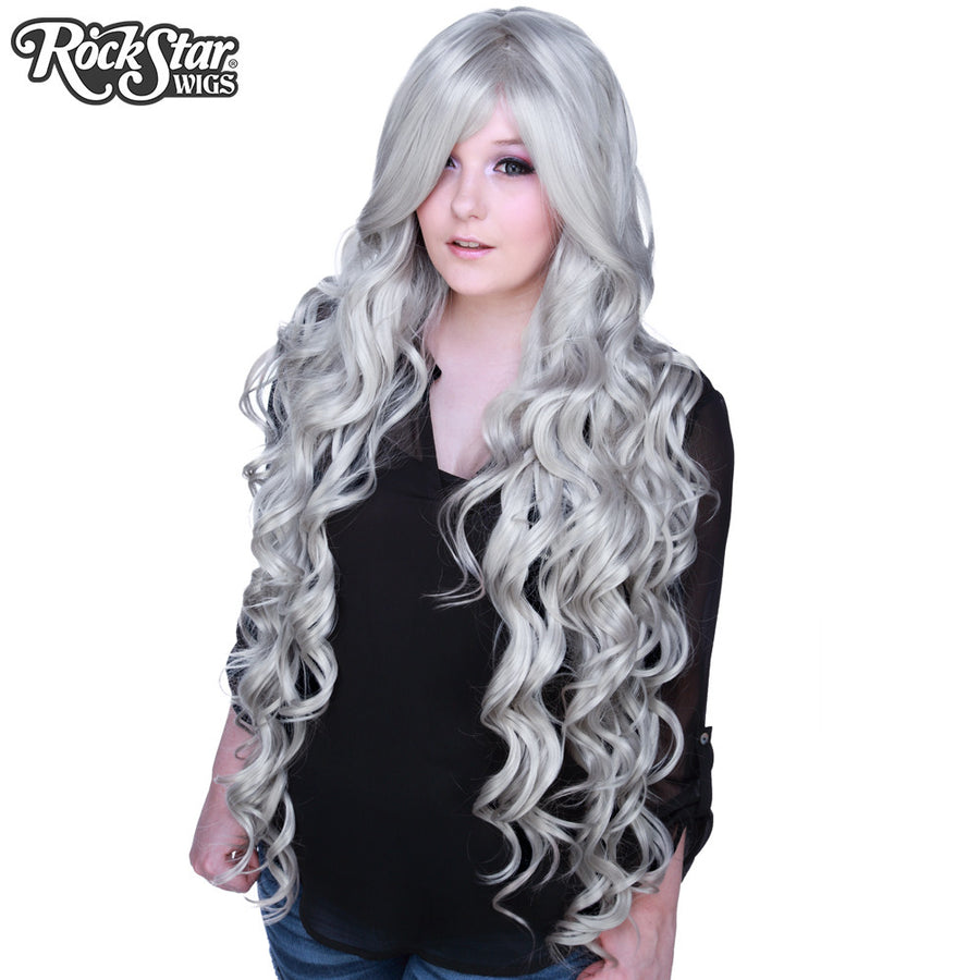 Cosplay Wigs USA™ <br> Curly 90cm/36" - Silver -00333
