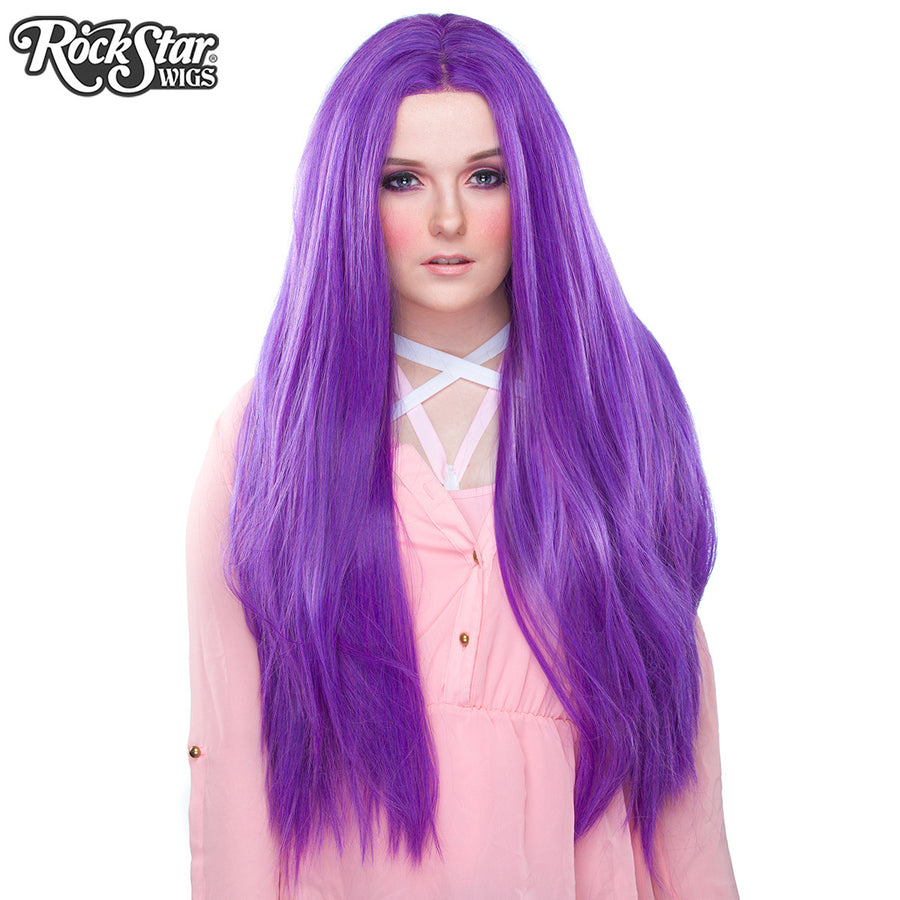 Lace Front Yaki Straight 32" - Purple Mix -00700