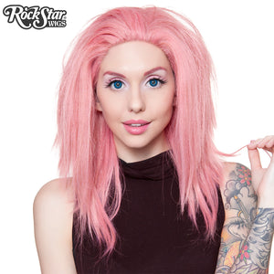 Lace Front 18" Layered Yaki - Milkshake Pink Mix -00788