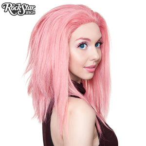 Lace Front 18" Layered Yaki - Milkshake Pink Mix -00788