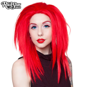 Lace Front 18" Layered Yaki - Red Mix -00789