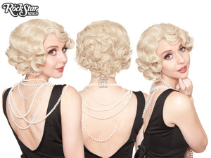 RockStar Wigs®- 1920's Flapper Finger Waves - Blonde - 00838