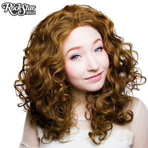 Lace Front 20" Medium Curly - Medium Brown Blend -00769