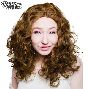 Lace Front 20" Medium Curly - Medium Brown Blend -00769
