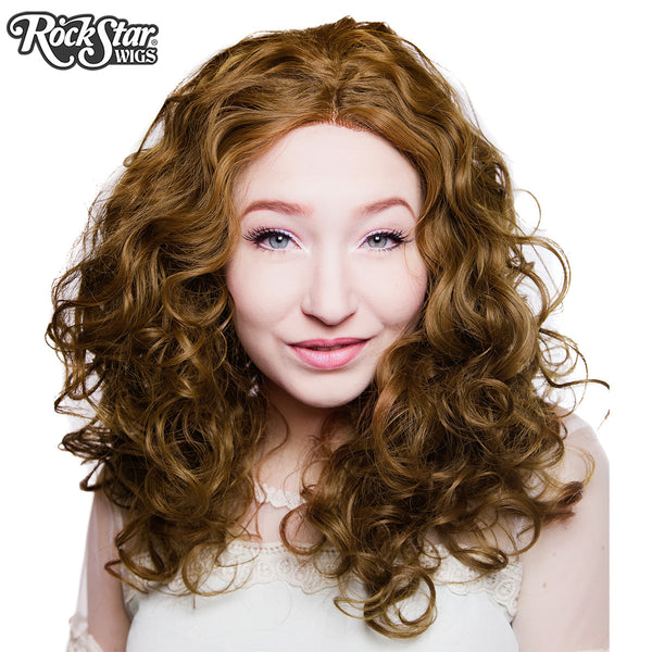 Lace Front 20" Medium Curly - Medium Brown Blend -00769