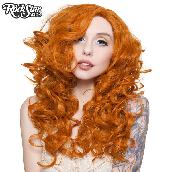 Lace Front 22" Cosplay - Dark Pumpkin Orange -00256
