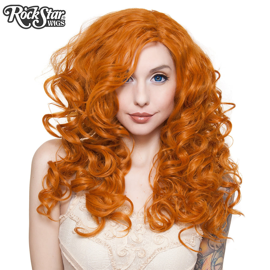 Lace Front 22" Cosplay - Dark Pumpkin Orange -00256