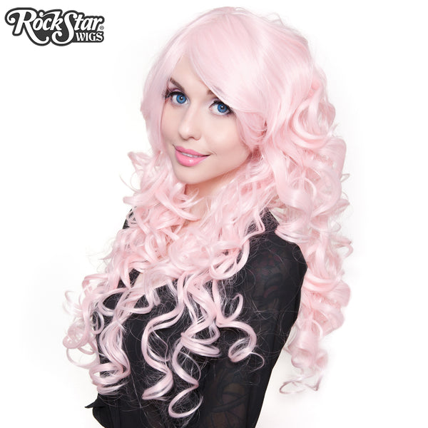Cosplay Wigs USA™ <br> Curly 70cm/28" - Light Powder Pink -00552