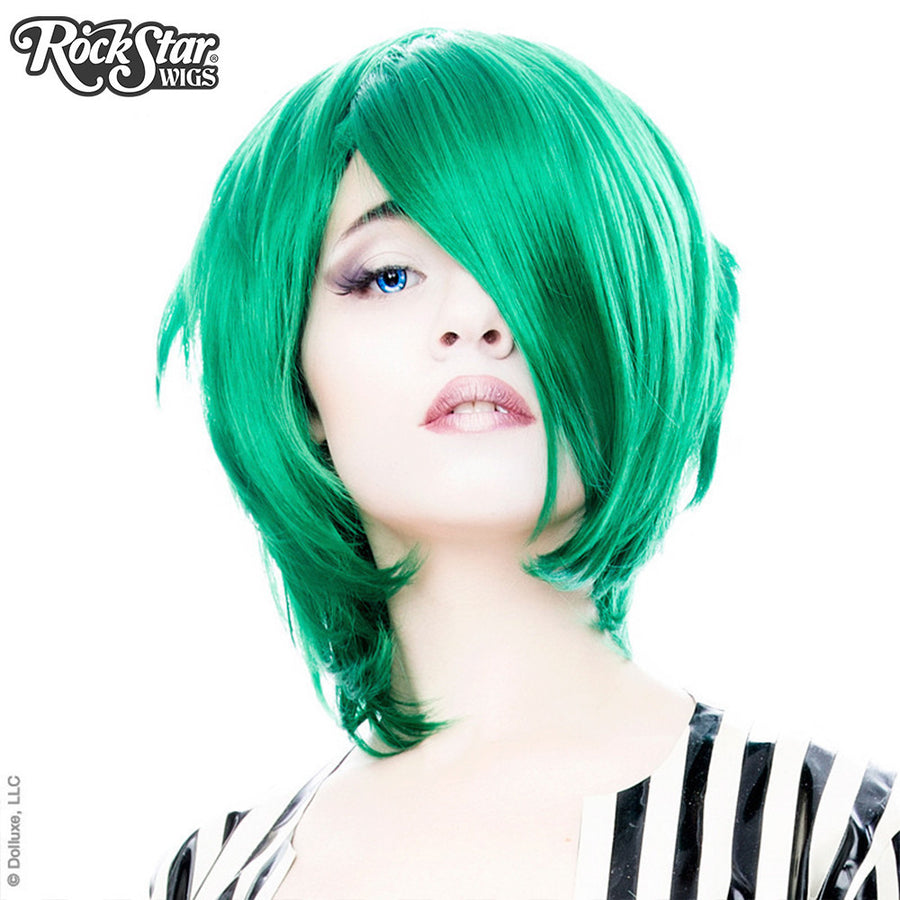Cosplay Wigs USA™ <br> Boy Cut Long - Linden Emerald Jade Green -00452