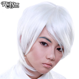 Cosplay Wigs USA™ <br> Boy Cut Long - White -00282