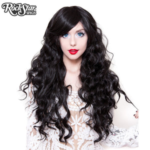 Gothic Lolita Wigs® <br>Classic Wavy Lolita™ Collection - Gypsy Kiss (Black) -00608