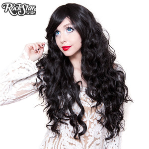 Gothic Lolita Wigs® <br>Classic Wavy Lolita™ Collection - Gypsy Kiss (Black) -00608