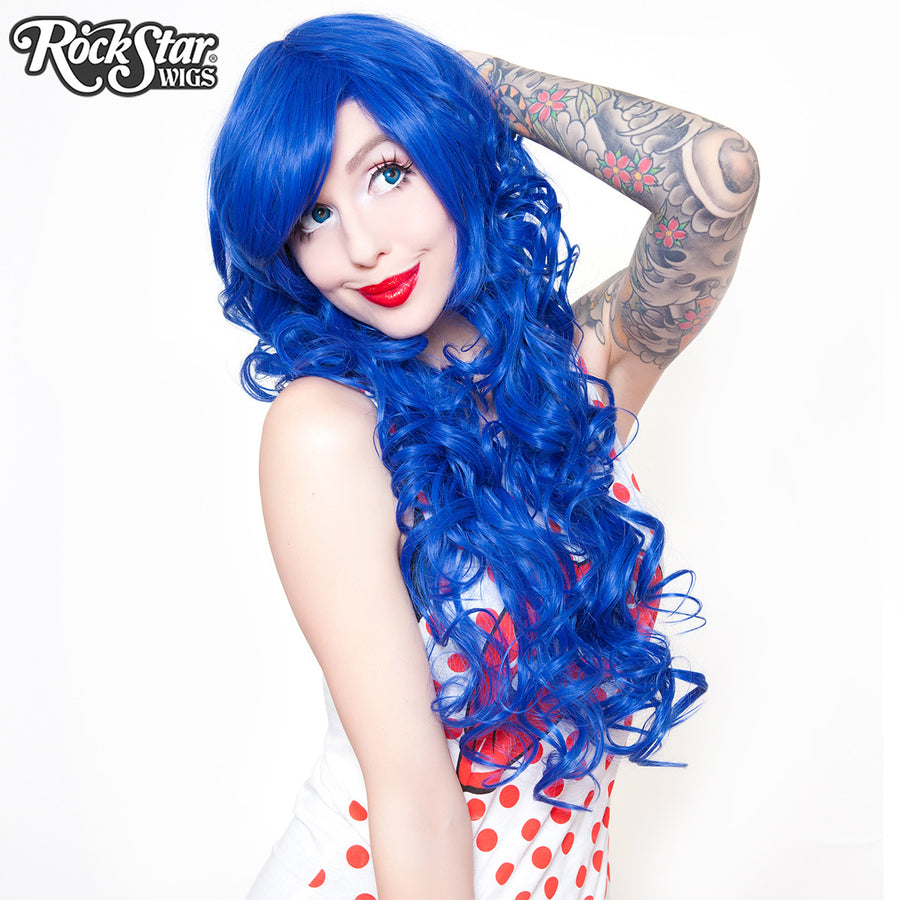 Cosplay Wigs USA™ <br> Curly 70cm/28" - Royal Blue -00310