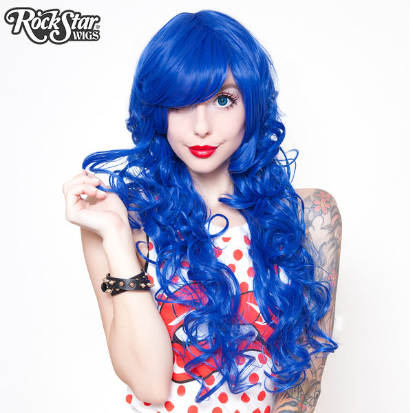 Cosplay Wigs USA™ <br> Curly 70cm/28" - Royal Blue -00310