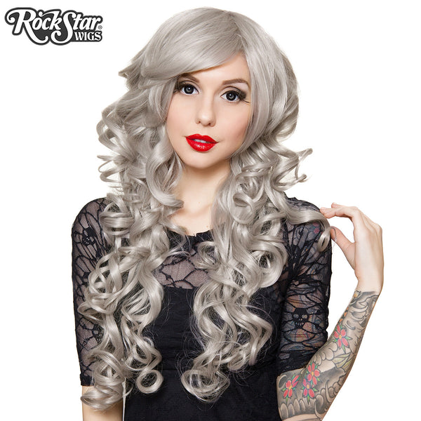Cosplay Wigs USA™ <br> Curly 70cm/28" - Silver -00311