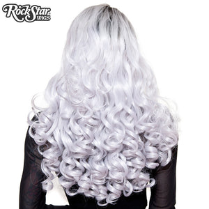 Lace Front Curly Dark Roots - Silver -00702