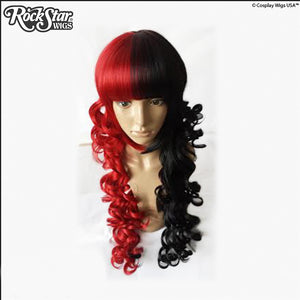 Gothic Lolita Wigs® <br> Duchess Elodie™ Collection - Black & Crimson Red Split -00049