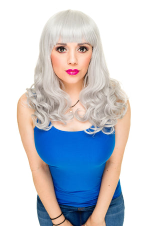 New Cosplay - Pin-Up Curly  - Silver 00848