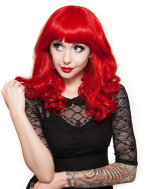 New Cosplay - Pin-Up Curly  - Red 00851