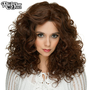 Lace Front 20" Medium Curly - Chocolate Brown -00768
