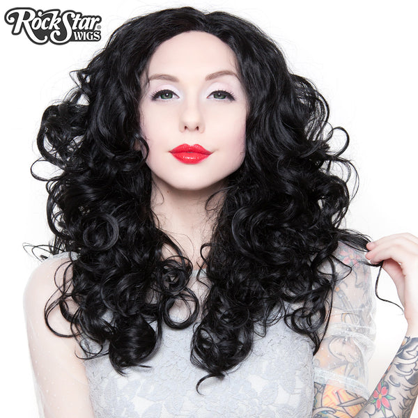 Lace Front 20" Medium Curly - Jem Black - 00771