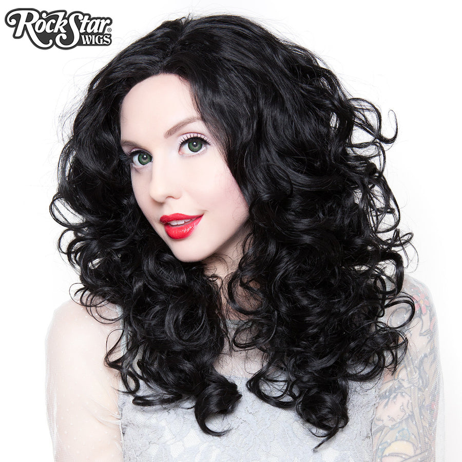 Lace Front 20" Medium Curly - Jem Black - 00771