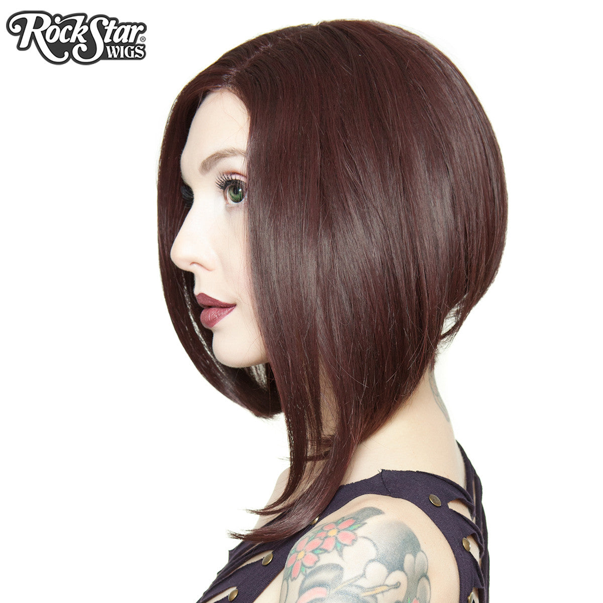 Lace Front Long Sleek Bob - Black Rose - 00761