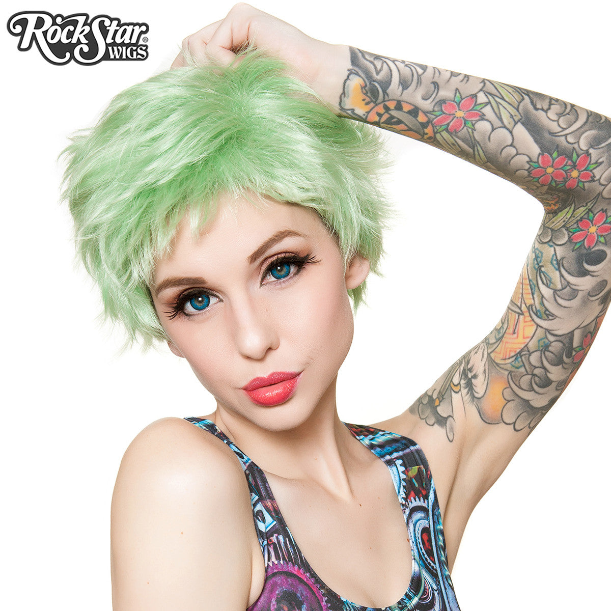 RockStar Wigs® Sassi Short - Mint Green -00813