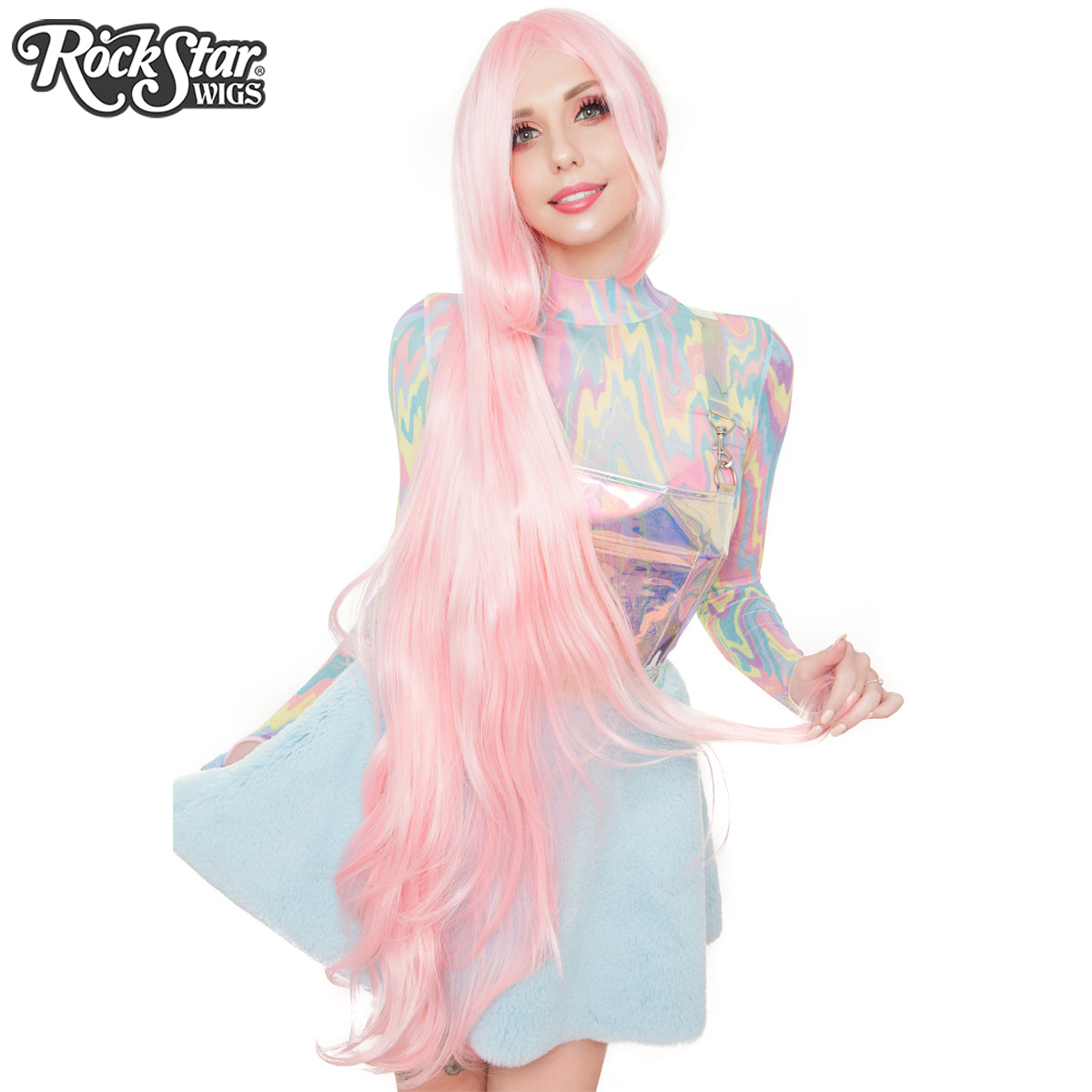 Pink shop wig 120cm