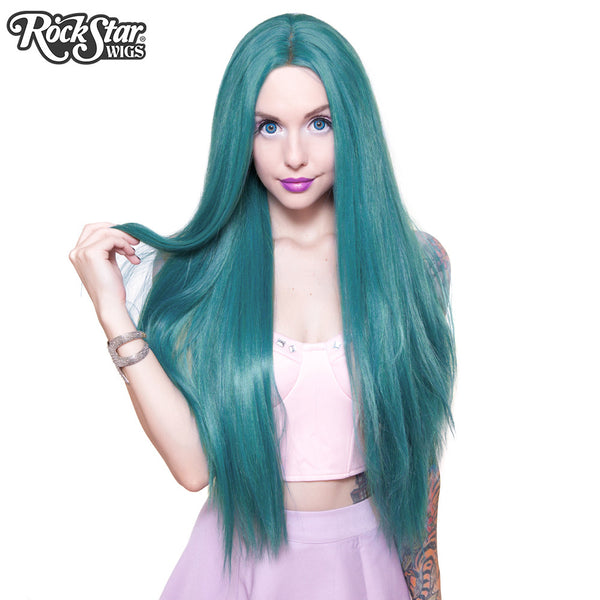 Lace Front Yaki Straight 32" - Turquoise Mix 00701