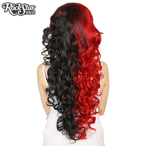 Gothic Lolita Wigs® <br> Duchess Elodie™ Collection - Black & Crimson Red Split -00049