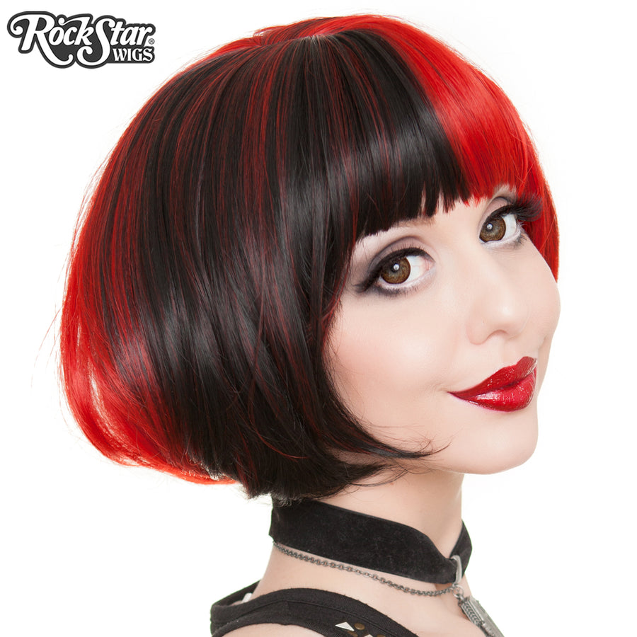 Gothic Lolita Wigs® <br> Lolibob™ - Black & Crimson Red -00393